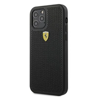 Ferrari FESPEHCP12MBK iPhone 12/12 Pro 6.1" juodas/juodas kietas dėklas On Track Perforated