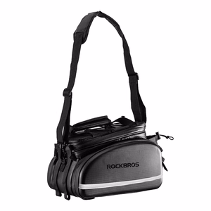 Rockbros A6-6 dviračio krepšys ant bagažinės, 35 l, su išlankstomomis kišenėmis - juodas