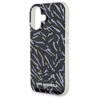 Karl Lagerfeld Zebra Pattern & Cord dėklas telefonui iPhone 16 Plus - violetinis