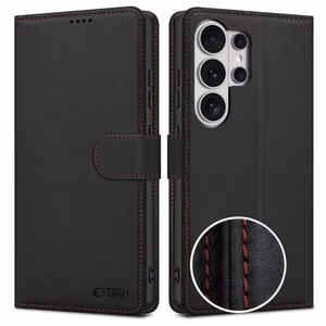 Tech-Protect Wallet Case for Samsung Galaxy S26 Ultra - Black and Red