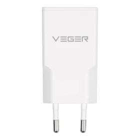 VEGER sieninis įkroviklis USB A + USB C QC PD 30W 30W1A1C baltas