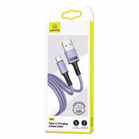 USAMS laidas U52 USB-C 2A Fast Charge 1m violetinis SJ436USB04 (US-SJ436)