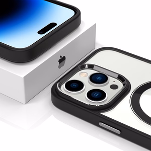 Tel Protect magnetinis skaidrus dėklas telefonui Iphone 13 Pro juodas