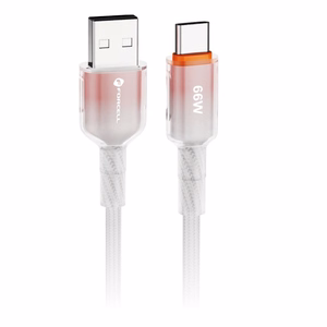 FORCELL F-ENERGY C352 kabelis USB A į Type C QC4.0 3A 66W Gradientinis 1 m baltas