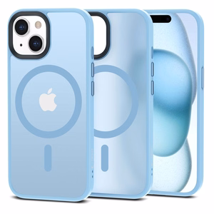 Tech-Protect MagMat Magnetinis dėklas telefonui iPhone 15 - matinė mėlyna