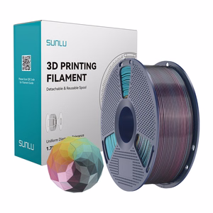 Sunlu PLA+ Silk keturių spalvų filamentas (raudonas-geltonas-žalias-juodas)