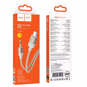 Audio adapteris Hoco (UPA32B) USB-C į 3,5mm(p) auksinis (1M)