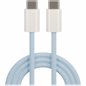 "Maxlife MXUC-06" kabelis USB-C - USB-C 1,0 m 20W mėlynas nailonas