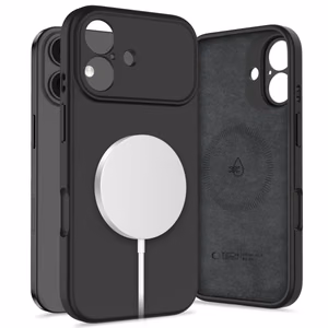 Tech-Protect Silicone magnetinis dėklas telefonui iPhone 17 - juodas