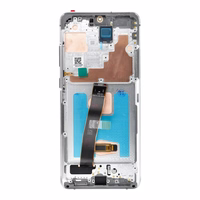 LCD ekranas SAMSUNG S20 Ultra baltas SOFT OLED su rėmeliu