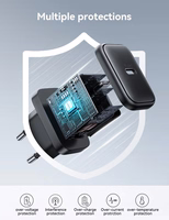 Įkroviklis Joyroom (JR-TCF23) + "USB-C (Type-C) to USB-C (Type-C)" (1xUSB-C 25W) juodas