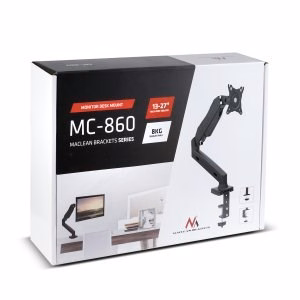 Maclean MC-860 monitoriaus laikiklis arba stovas 68,6 cm (27") Juoda Stalas
