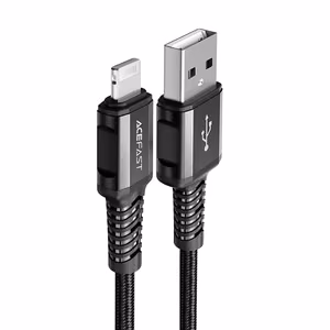 Acefast кабель MFI USB - Lightning 1.2m, 2.4A чёрный (C1-02 black)