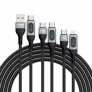 Dudao USB Type C - Lightning greito įkrovimo PD 20W 1m kabelis juodas (L7MaxL)