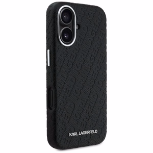 Karl Lagerfeld FW Stamped Karl MagSafe Dėklas iPhone 16 - juodas