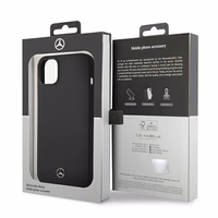 Mercedes Silicone Line dėklas iPhone 14 Plus - juodas
