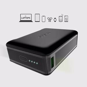 SBS Išorinė baterija 20000mAh 65W PD AFC USB-C USB-A - skirtas nešiojamiems kompiuteriams, planšetėms ir išmaniesiems telefonams - juoda