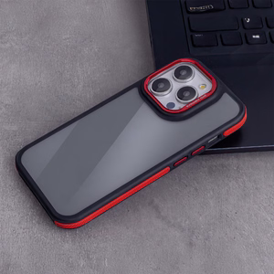 Crystal juodas dėklas for Samsung Galaxy S25 Plus raudonas