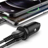 "Devia" automobilinis įkroviklis Smart Mini PD QC 3.0 30W 1x USB 1x USB-C baltas