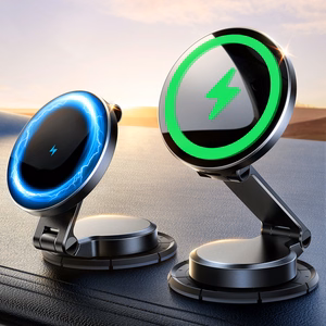 Joyroom JR-ZS408 magnetic holder with 15W inductive charger for car cockpit - black