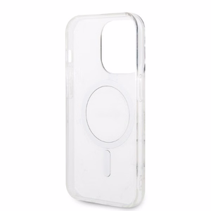 Rinkinys Guess GUBPP14LHMEACSK dėklas + įkroviklis iPhone 14 Pro 6.1" juodas/juodas kietas dėklas Marble Magnetinis