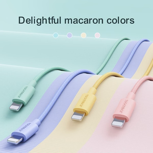 Joyroom Colorful duomenų kabelis S-2030M13 USB-A / Lightning 2.4A 2m - rožinis