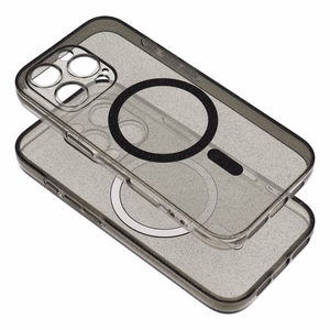 CLEAR MAG COVER dėklas telefonui su kameros apsauga, suderinamas su Magnetiniu SAMSUNG S26 Pro juodas