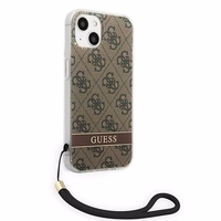 Guess GUOHCP14MH4STW iPhone 14 Plus 6.7 "rudas / rudas kietas dėklas 4G spauda Dirželis