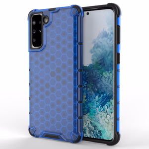 Honeycomb Case бронированный чехол с TPU бампером для Samsung Galaxy S21+ 5G (S21 Plus 5G) синий