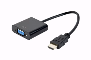 Gembird A-HDMI-VGA-04 vaizdo laido adapteris 0,15 m HDMI Type A į VGA (D-Sub), juodas