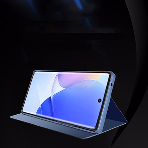 Dėklas telefonui Clear View Huawei nova 9 flip dėklas juodas