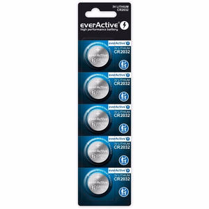 everActive CR2032 mini ličio baterija - lizdinė plokštelė 5 vnt.