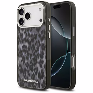Karl Lagerfeld IML леопардовый узор MagSafe чехол iPhone 17 Pro Max - черный