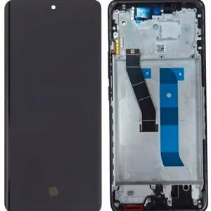 LCD ekranas Xiaomi Redmi Note 15 4G su jutikliniu ekranu su rėmeliu juodas OLED