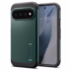 Spigen Tough Armor Mag MagSafe dėklas, skirtas Google Pixel 11 Pro, tamsiai žalias