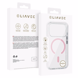 Liavec Pure dėklas, skirtas Iphone 17 Pro Max/18 Pro Max, rožinis (kameros valdymo mygtukas)