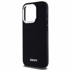 DKNY Paprastas logotipas Magnetinis dėklas telefonui iPhone 15 Pro - juodas
