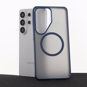 Liavec Soft Case Metal Frame for Samsung Galaxy S26 Ultra navy