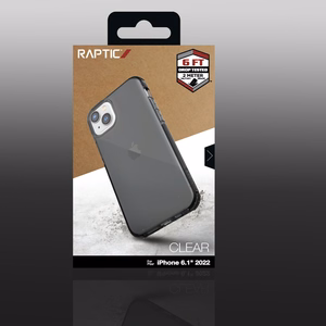 Raptic X-Doria skaidrus dėklas iPhone 14 šarvuotas dėklas pilkas