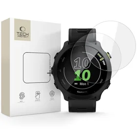 Tech-Protect Glass Fit+ 2-jų rinkinys grūdintas stiklas Garmin Forerunner 55 - skaidrus