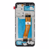 LCD ekranas SAMSUNG A03S A037G OEM su rėmu (164mm)