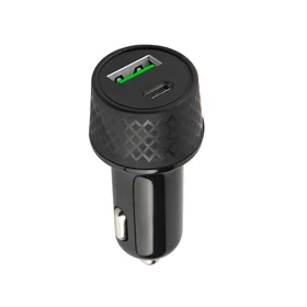 Forever automobilinis įkroviklis 1xUSB 2,4A + 1xUSB-C PD 45W LA-04 juodas