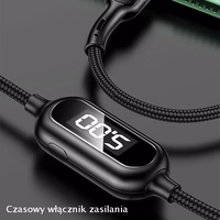 USAMS Laidas pintas U48 lightning 1,2m 2A Fast Charging LED juodas SJ423USB01 (US-SJ423)