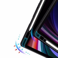 Dux Ducis Magi dėklas su styliaus laikikliu planšetiniam kompiuteriui Samsung Galaxy Tab S10 FE/S9/S9 FE - juodas