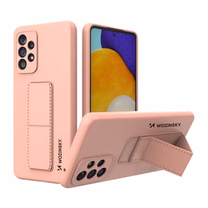 Wozinsky Kickstand Case силиконовый чехол с подставкой для Samsung Galaxy A73 розовый