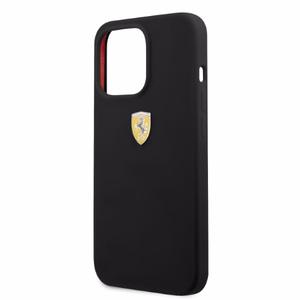 Ferrari FESSIHMP13LBK iPhone 13 Pro / 13 6.1 kietasis dėklas silikoninis MagSafe, juodas
