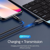 USAMS Laidas U18 lightning 2A Fast Charge 1m juodas SJ266USB01 (US-SJ266)