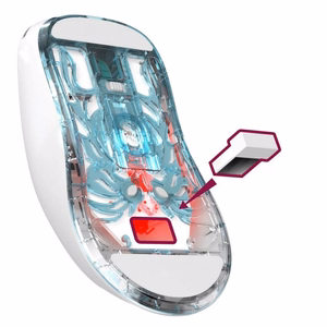 Belaidė pelė DEFENDER FAME GM-516 RF+BT 10000DPI 6P balta