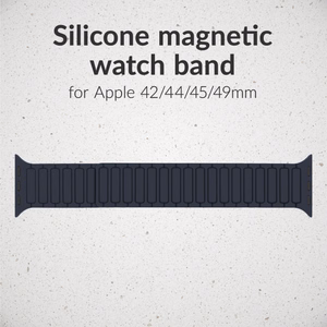 Mobilize silikoninis laikrodžio dirželis - magnetinis - Apple 42/44/45/49mm - mėlynas