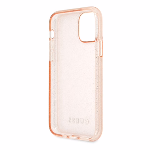 Guess GUHCN65PCGLPI iPhone 11 Pro Max rožinis kietasis dėklas Glitter